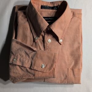 Nautica Tan Casual Button Down Shirt